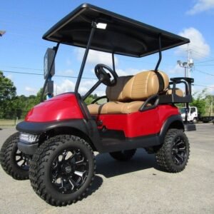 lifted Club Car Precedent model, potentially with a GTW 4" A-Arm Lift Kit. 