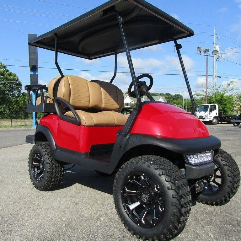 lifted Club Car Precedent model, potentially with a GTW 4" A-Arm Lift Kit. - Image 8